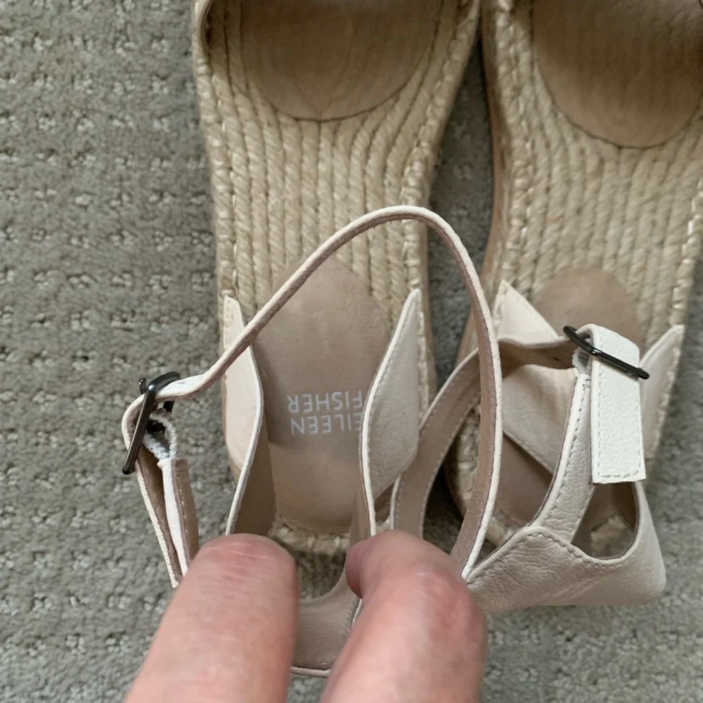 NWOT Eileen Fisher off white espadrilles size 8 - Picture 4 of 7